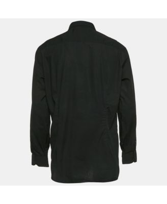 Men's Jeans Couture Black Printed Cotton Shirt