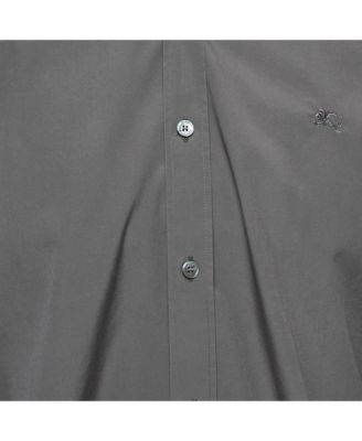 Men's Brit Grey Cotton Button Front Shirt