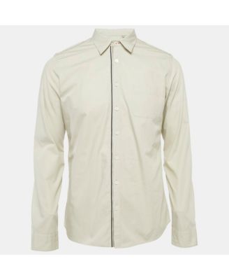 Men's Grey Cotton Long Sleeve Shirt