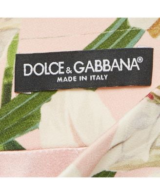 Women's Pink Floral Print Crepe Flounced Skirt