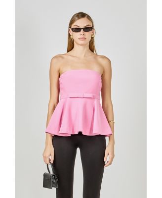 Women's Strapless Flared Top