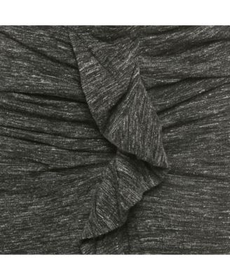 Women's Etoile Grey Jersey Ruffled Mini Skirt