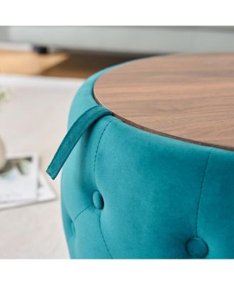 Luxurious Velvet Nesting Ottomans (Set of 2)