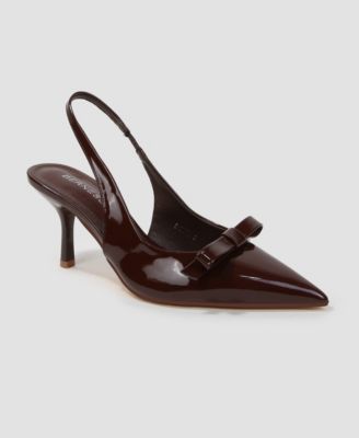 women's Danika Slingback Pumps with Bow Detail