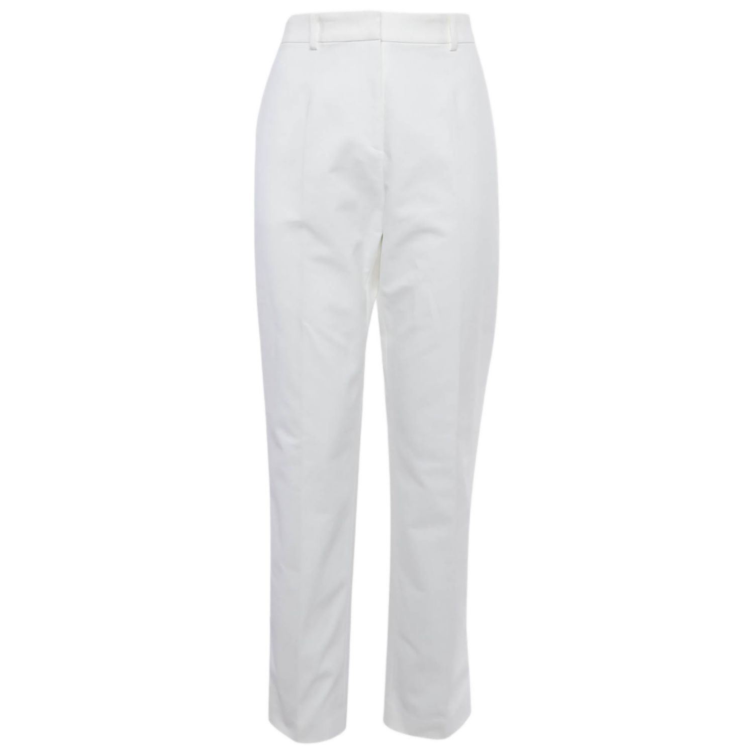 Women's White Taffeta Trousers