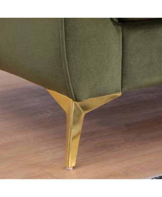 Chesterfield Stanford Sofa, Tufted, Trinkled Fabric, Loveseater