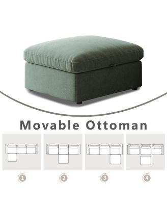 Simple modular sofa, adjustable backrest, soft, comfortable, storage
