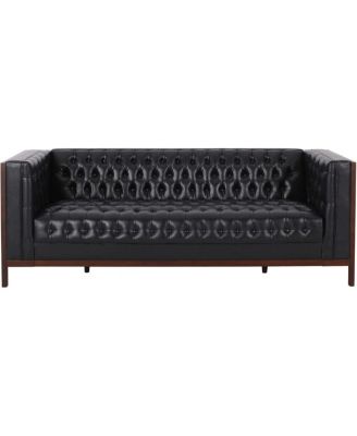 Contemporary Upholstered Sofa with Button-Tufted Diamond Stitching