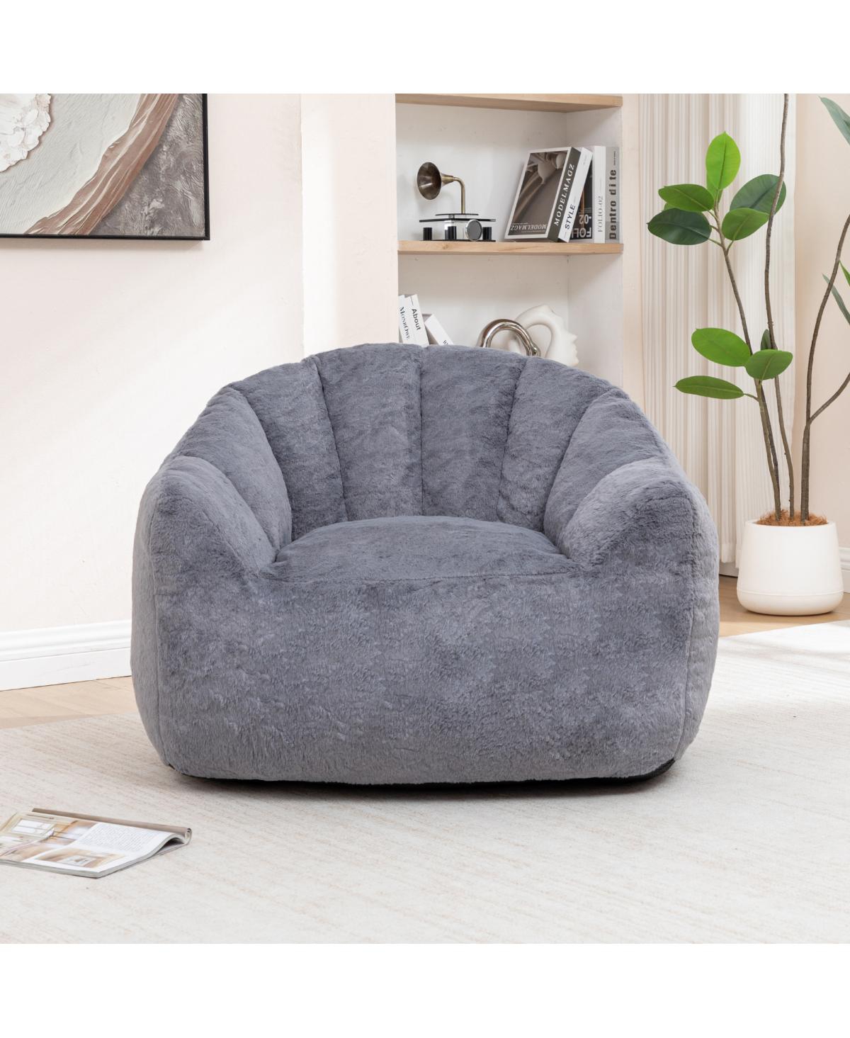 Streamdale Furniture Bean Bag Chair Sofa with Armrests, High-Density Foam Lazy Sofa for Adults
