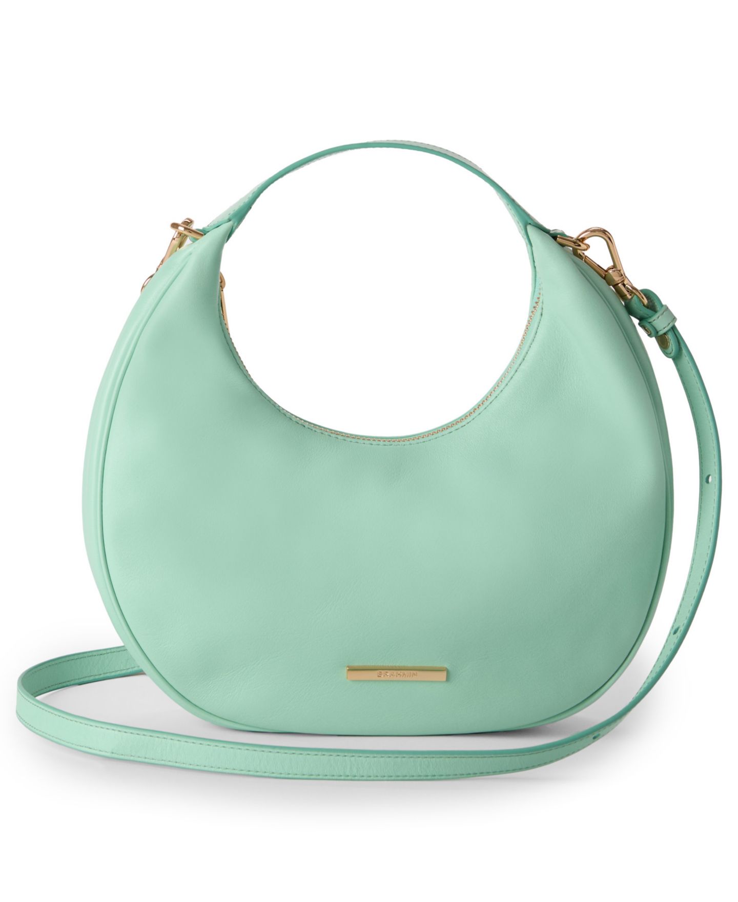 Женская сумка Brahmin Mindy Austral Small Crescent Crossbody, цвет: Мятный — фото 1