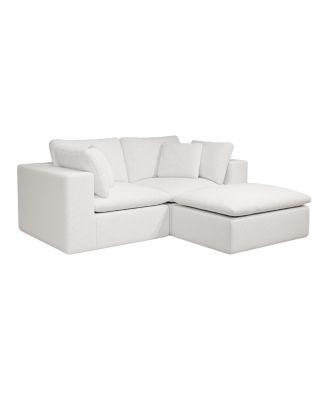  Modular Sectional Sofa Seat, Upholstered Couch for Living Room, 3PC Free Combination, White