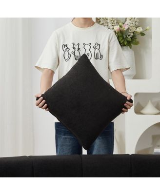  Chenille Curved Sectional Sofa with 4 Pillows, Semi-Circular Modular Design