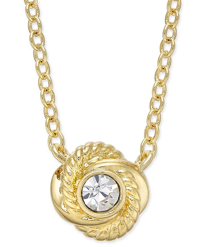 kate spade new york Infinity Beyond Gold Tone Crystal Knot