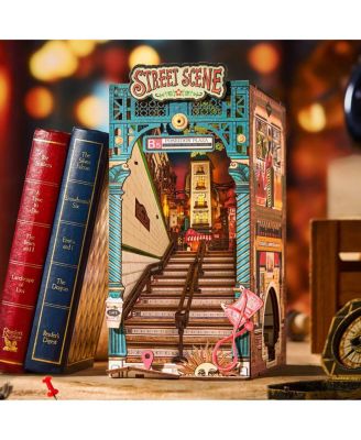 DIY 3D Book Nook Kit: Street Scene 196 pieces