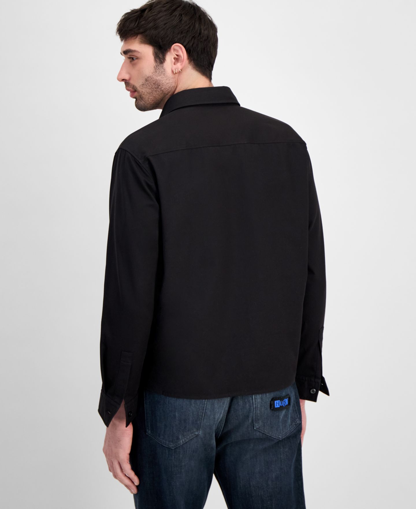 Мужская рубашка Hugo Boss Ekynone Workwear, цвет: Чёрный — фото 4