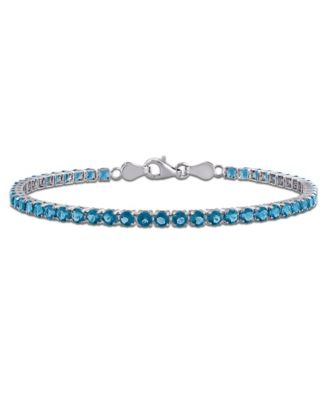 Lab Grown Emerald (4-1/2 ct. t.w.) Tennis Bracelet in 18k Gold Flash Plated Silver (Also Available in Rhodolite, Citrine, Blue Topaz)