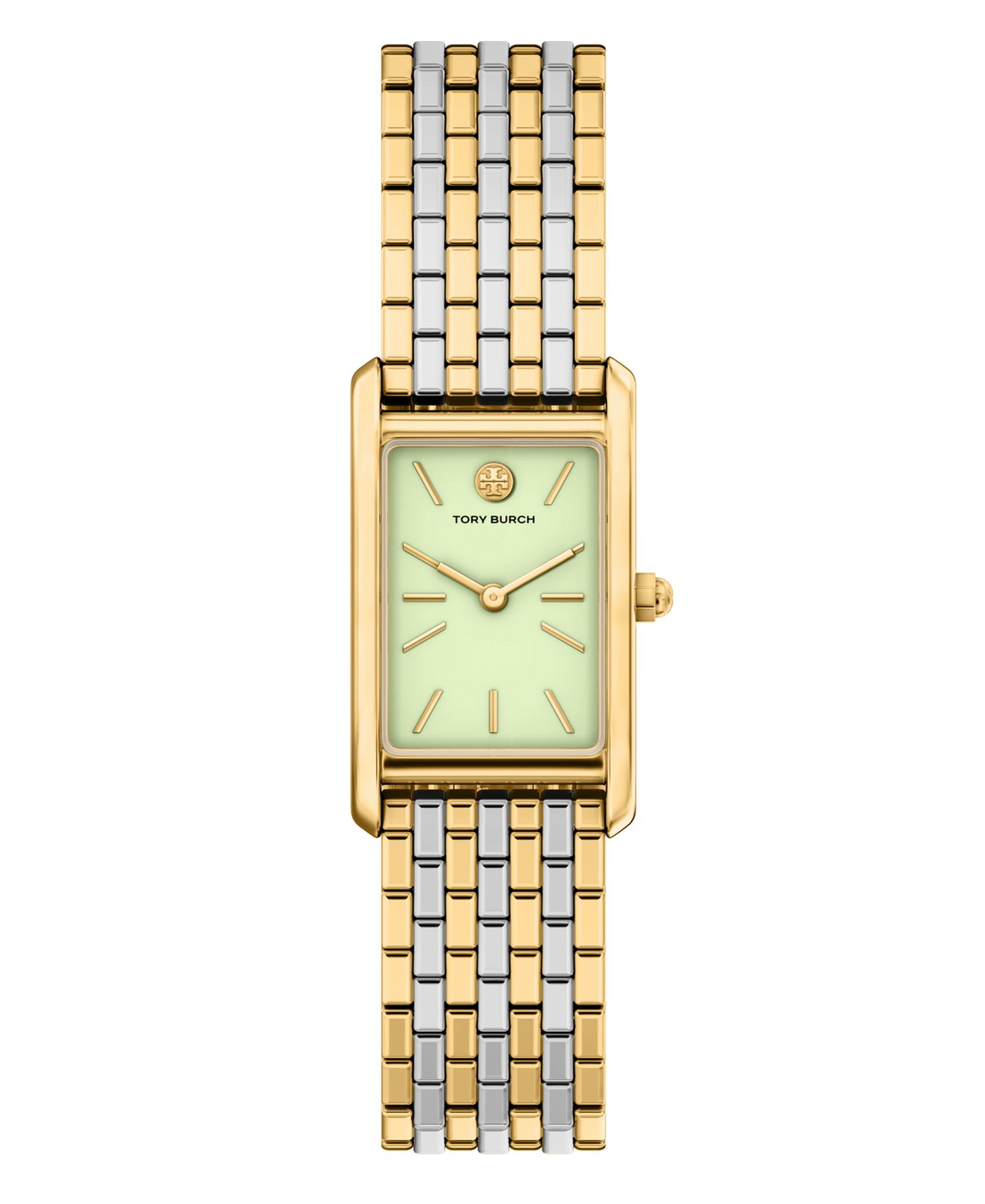 Женские часы Tory Burch The Eleanor Slim Quartz Two-Hand Two-Tone Stainless-Steel Watch, 22mm — фото 1