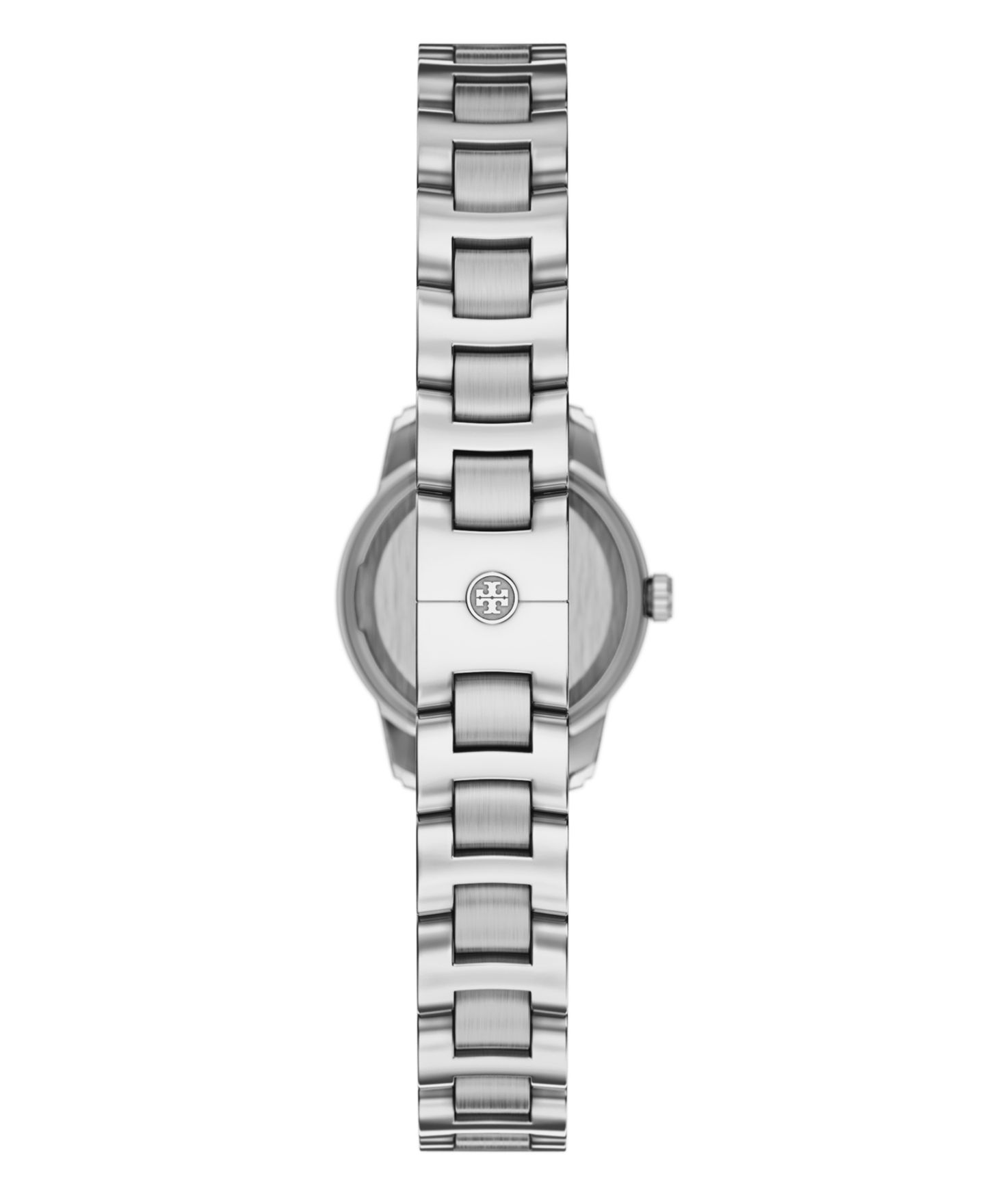 Женские круглые мини-часы Tory Burch The Miller, две стрелки, серебристая сталь, 22 мм — фото 3