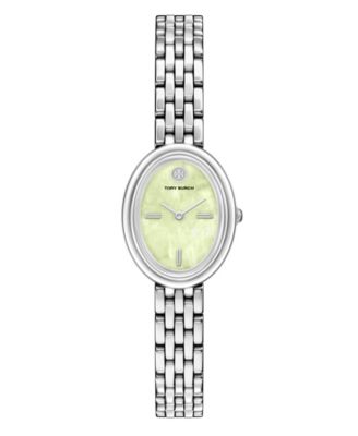 Women's The Oval Quartz Two-Hand Silver Stainless Steel Watch, 30mm