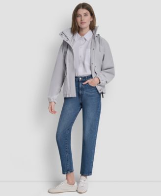 Women's Stand Collar Bomber Raincoat