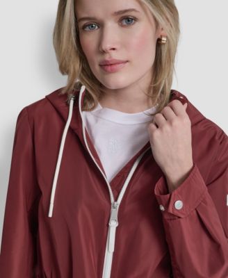 Women's Sporty Anorak Hooded Raincoat