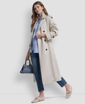 Women's Double Breasted Belted Trench Coat