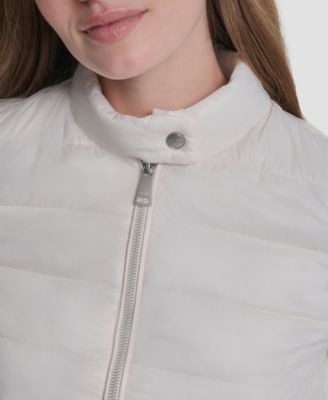 Women's Packable Moto Collar Short Coat