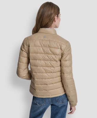 Women's Packable Moto Collar Short Coat