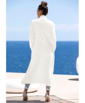 Women's Long Length Knit Cardigan With Pockets