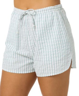 Juniors' Millie Kick Elastic Waistband Flare Hem Shorts