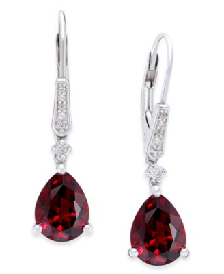 macys garnet earrings