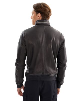 Men's CALTON Leather Bomber Jacket