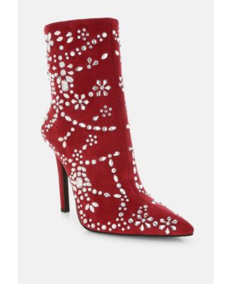 Women's Dunari Diamante Embellished Microfiber Boots