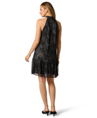 Women's 3D Floral Halter Dress