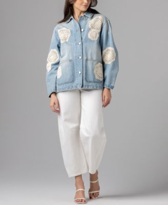 Women's Crochet Doily Chore Jacket