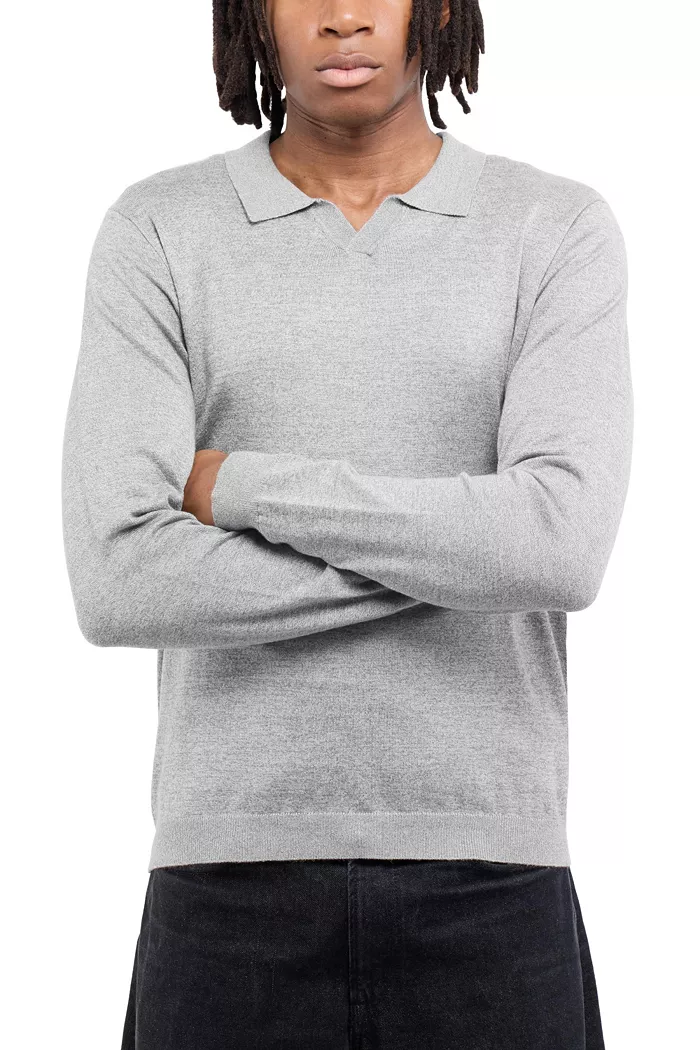 Men's Long Sleeve Sweater Johnny Collar Polo - thumbnail 10