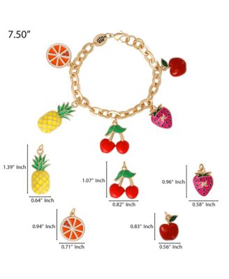 Tropical Fruit Charm Bracelet