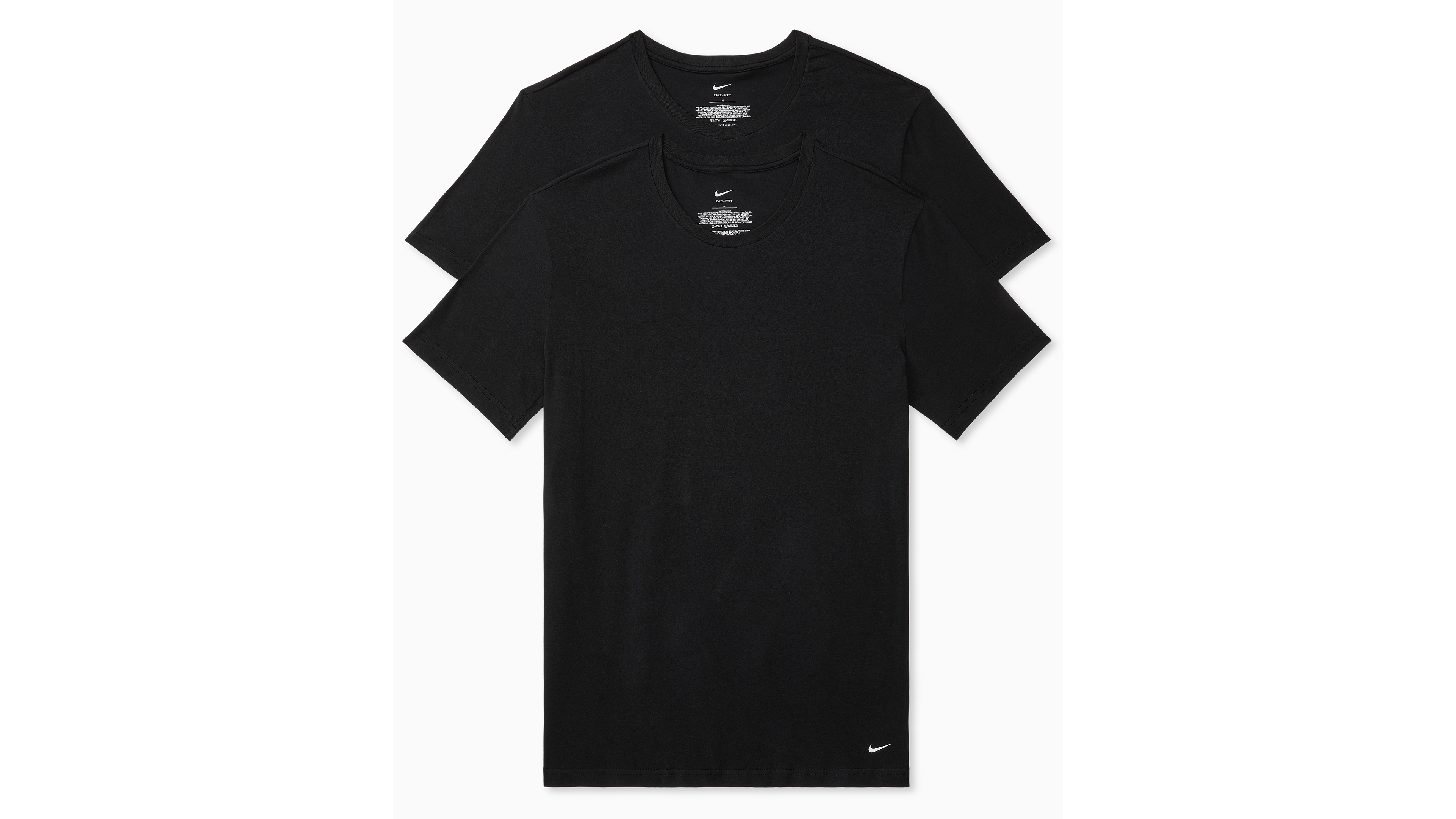 Nike Men's Dri-fit Essential Cotton Stretch Crewneck Undershirts, 2-Pack