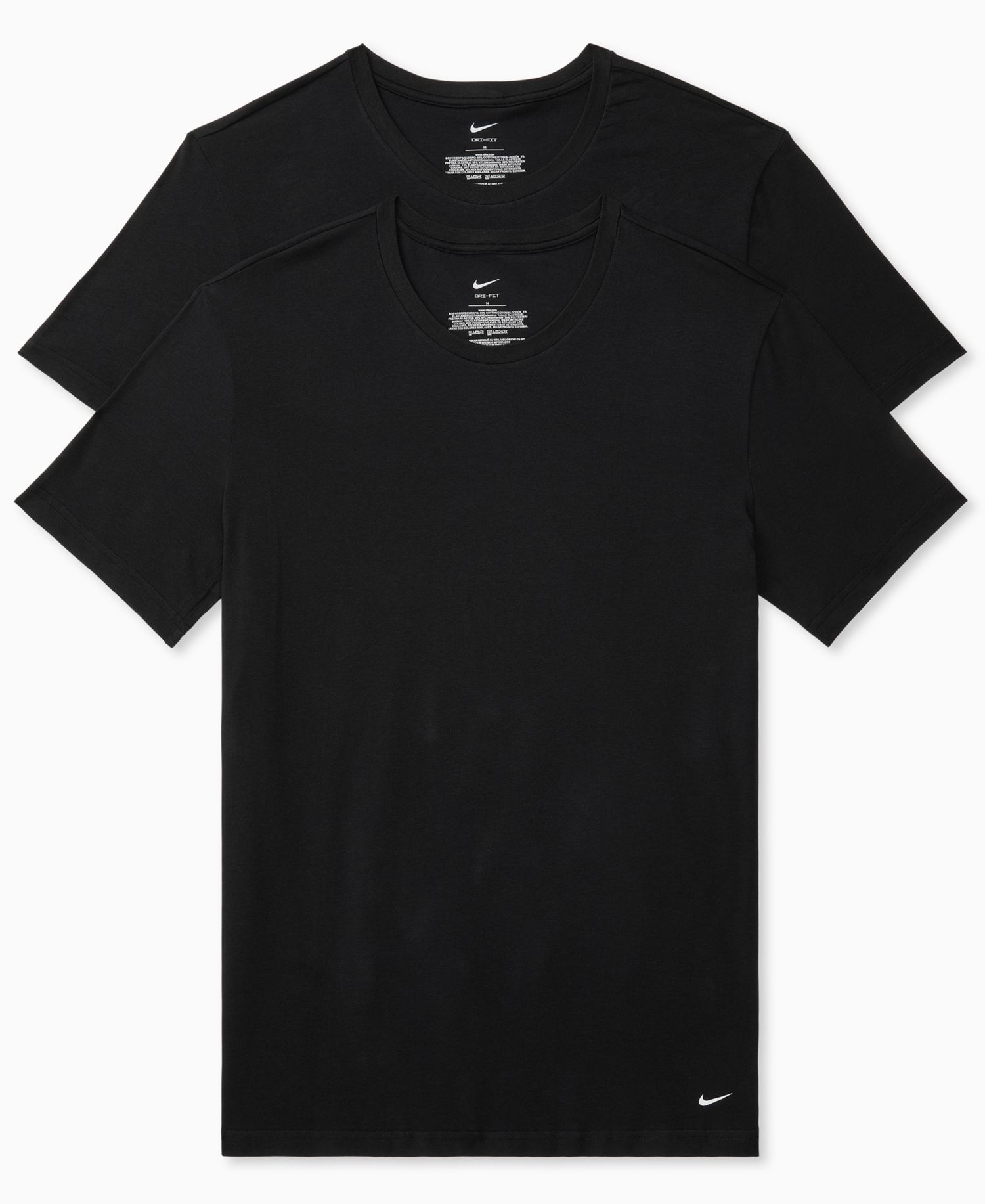 Men's Dri-FIT Essential Cotton Stretch Crewneck Undershirts, 2-Pack