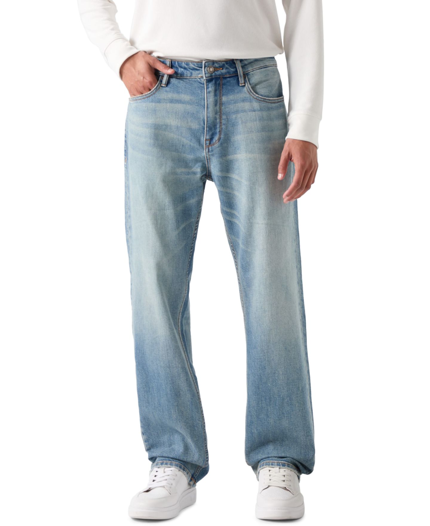 Мужские джинсы GUESS Mason Straight Leg, цвет: Keel — фото 1