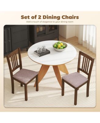 Dining Chairs Set of 2, Upholste Kitchen Chairs, Taupe