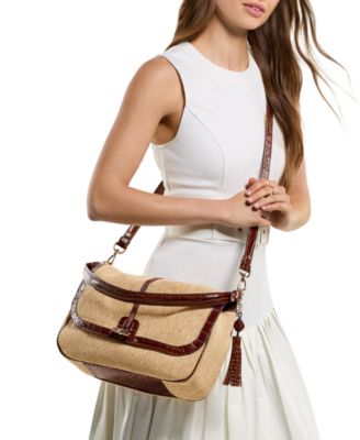 Jolene Raffia Medium Shoulder Bag