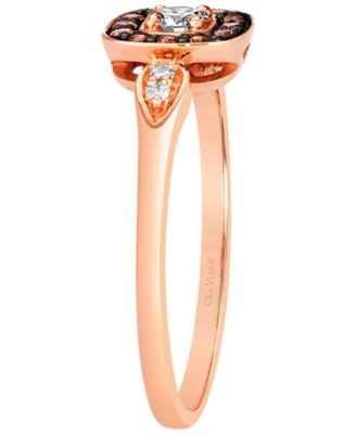 Nude Diamond (0.13 ct. t.w.) & Chocolate Diamond (0.11 ct. t.w.) Ring in 14k Strawberry Gold