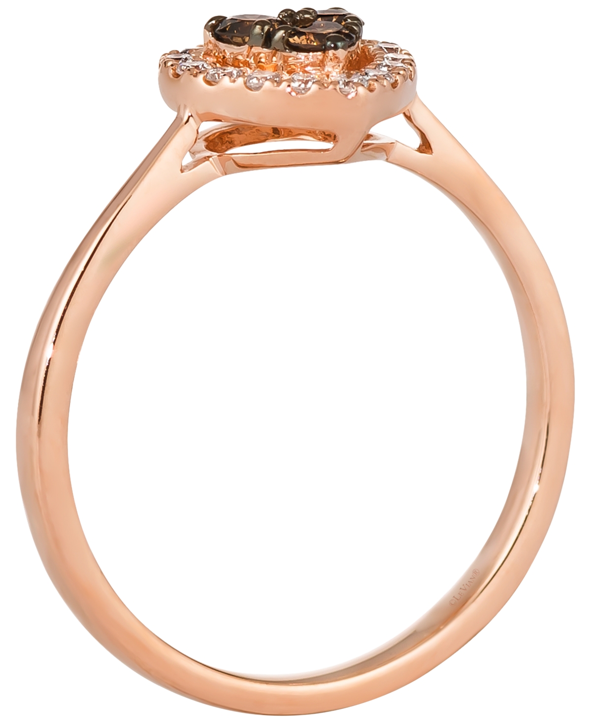 Le Vian Chocolate Diamond (0.16 ct. t.w.) & Vanilla Diamond (0.11 ct. t.w.) Ring in 14k Strawberry Gold