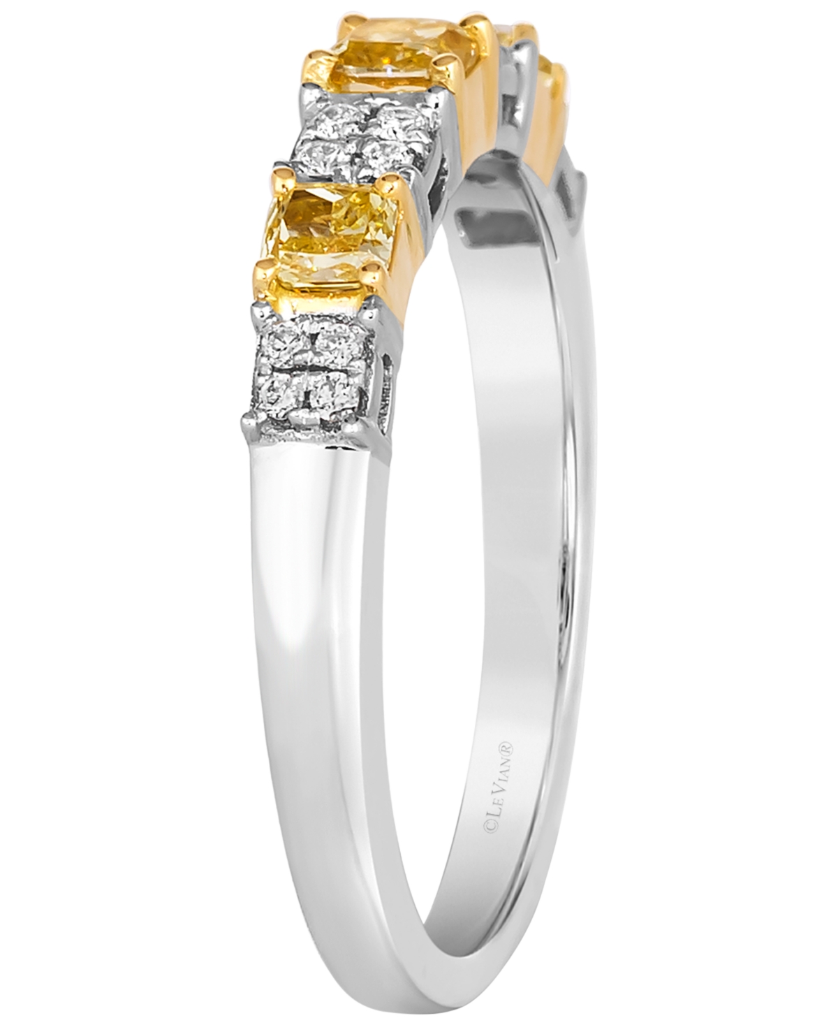 Le Vian Sunny Yellow Diamond (0.53 ct. t.w.) & Vanilla Diamond (0.09 ct. t.w.) Ring in 14k Two-Tone Gold