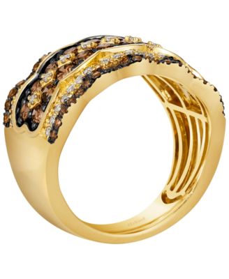 Chocolate Diamond (1.40 ct. t.w.) & Nude Diamond (0.37 ct. t.w.) Ring in 14k Honey Gold