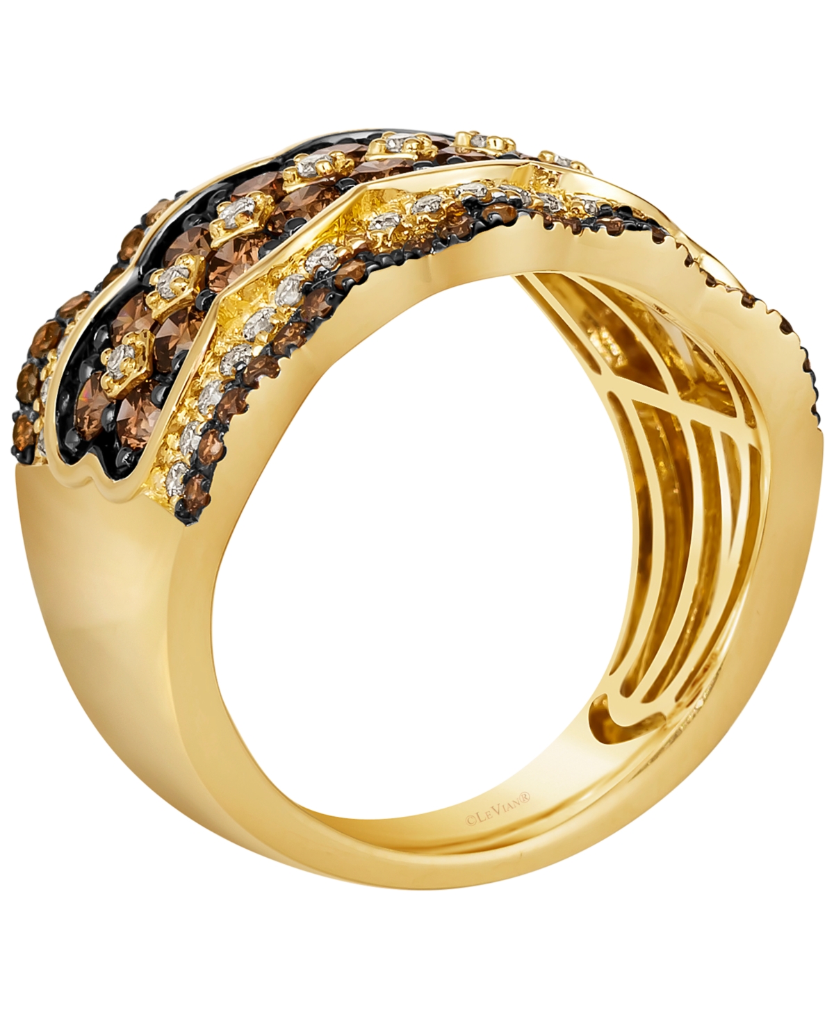 Le Vian Chocolate Diamond (1.40 ct. t.w.) & Nude Diamond (0.37 ct. t.w.) Ring in 14k Honey Gold