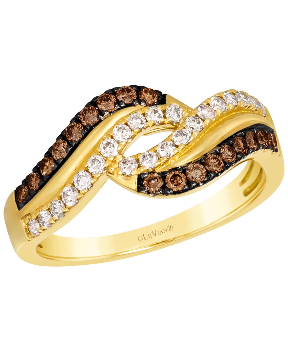 Le Vian Chocolate Diamond (0.27 ct. t.w.) & Nude Diamond (1/4 ct. t.w.) Ring in 14k Honey Gold