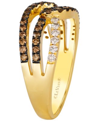 Chocolate Diamond (23/50 ct. t.w.) & Nude Diamond (6/25 ct. t.w.) Ring in 14k Honey Gold