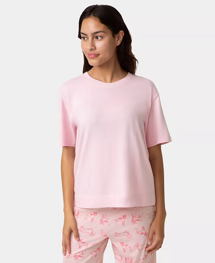 Women's Cotton Short-Sleeve Boxy Sleep T-Shirt